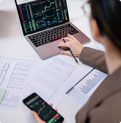 Blue Horizon Financial Services LLP clients reviewing their investments
